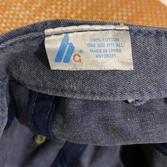 Panama City Beach embroidered baseball cap, Jean hat color on top with Khaki - Picture 4 of 6